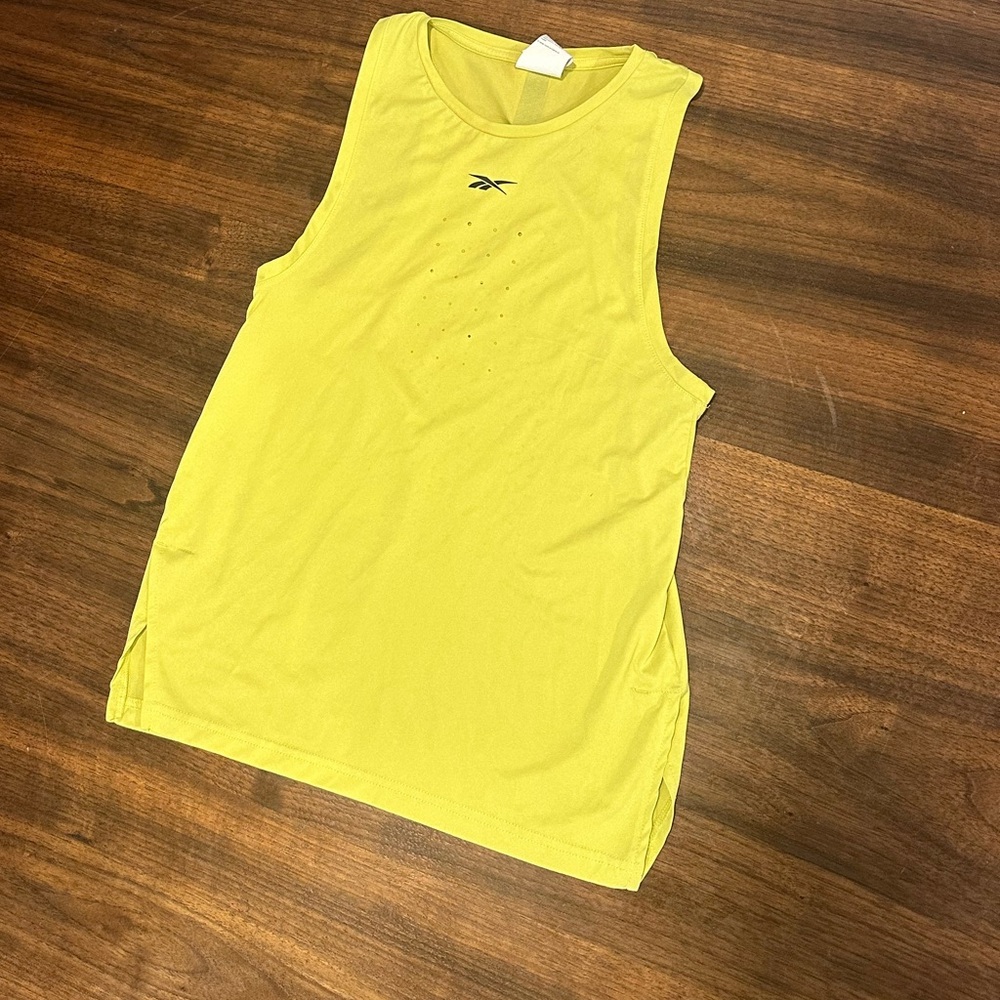 Reebok Yellow Athletic Tank Top xxs